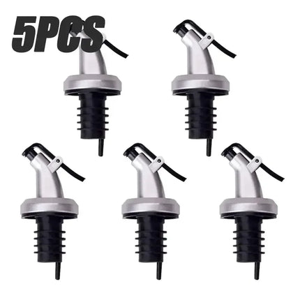 1-5PCS Oil Bottle Stopper Lock Plug Seal Leak-proof Nozzle Sprayer Oil Bottle Stopper Cap Liquor Dispenser Wine Pourer Gadgets