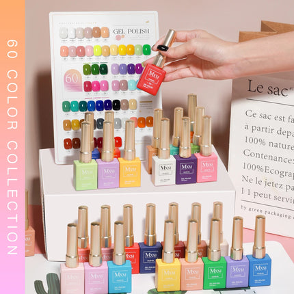 Mxsi Nails Polish 60 Colors Semi Permanent Nail Polish 15ml UV Lamp Nail Polish Hybrid Nail Art Salon Varnish Not Set