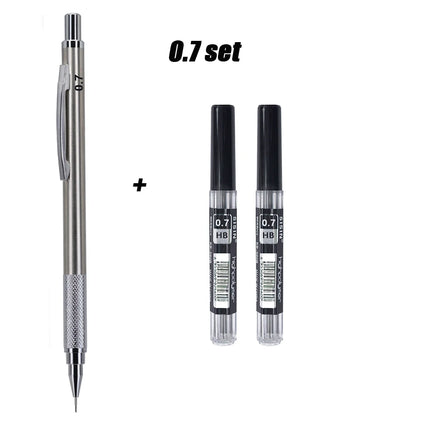 0.3/0.5/0.7/0.9/1.3/2.0mm Mechanical Pencil Set Art Drawing Painting Automatic Pencil with 2box Leads Office School Supply