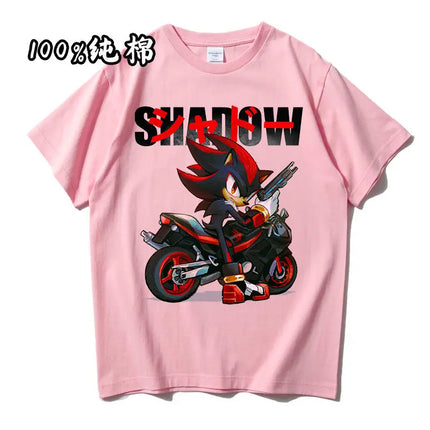 Sonic Hedgehog Kids Cotton T-Shirt - 100% Pure Cotton Summer Tee / Sonic Hedgehog Kids Cotton T-Shirt - 100% Pure Cotton Summer Tee