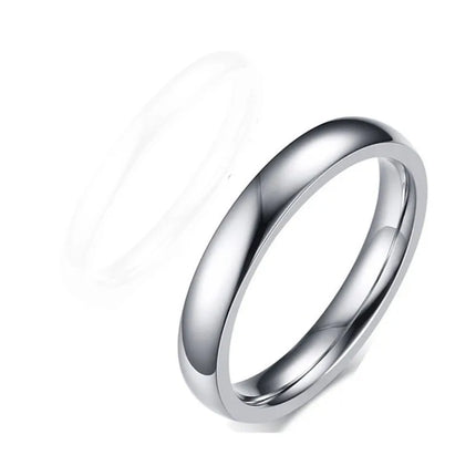 2/4/6/8MM Fashion  316 Titanium Stainless Steel Ring Wholesale Laser Silver Color Jewelry for Men Woman Wedding Punk Men's Ring