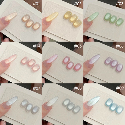 WS 10ml Light Flow Cat Magnetic Gel Nail Polish for Whitening in Autumn And Winter Semi Permanent Gel Manicure DIY Nail Art