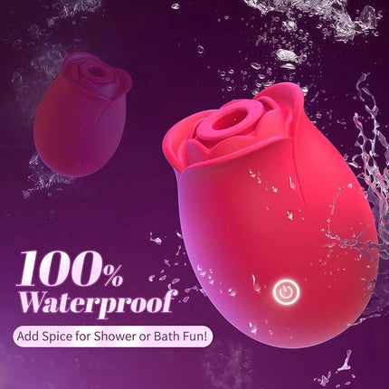 Sucking Vibrator Rose Sex Toy for Women 10 Speed Vibrator Automatic Adult Sex Toy Tongue Licking Rose Flower Vibrator Massager