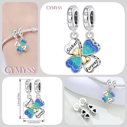 S925 Sterling Silver Charm Bead Angel Prayer Travel Memorial Pendant Fine Birthday Gift Fit Bangle Bracelet Necklace DIY Jewelry