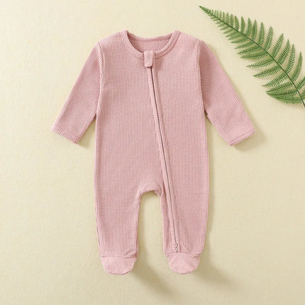 100% Cotton Buy More to Save Shipping Newborn Baby Rompers One-pieces Sleepers Jumpsuits Zipper Waffle Grows Ropa Bebe Growings