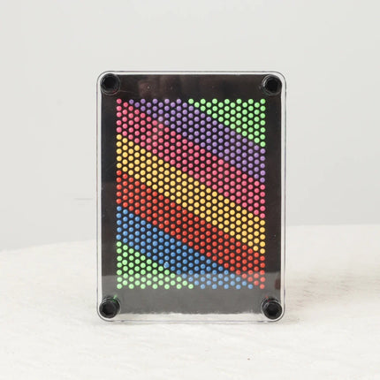 1pc-Creative Hand Model 3D Multi-variable Needle Painting Rainbow, Plastic Square Hand Print Hand Model Office Decoration
