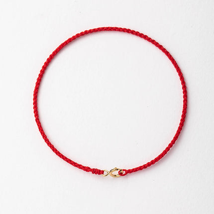 Handmade Red String Bracelet With Gold Plated Clasp Red String of Fate Bracelet For Men Women Unisex Protection and Good Luck