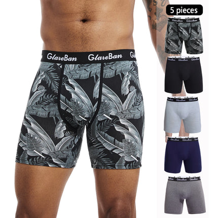 5pcs Set Mid-Long Boxer Shorts Halloween Underwear Male Underpants for Men Homme Boxershorts Slips Soft Panties Brand Sexy
