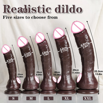 Realistic Long Dildo Black Anal Plug with Suction Cup Big Penis Butt Plug Long Dick Sex Toys for Women men Phallus Anal Dilator