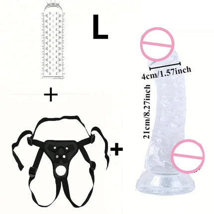 G Spot Stimulator Wearable Strap on Penis for Lesbian Adult Standard Size Panties Strap on Dildo Pants Strap Sex Toys for Women