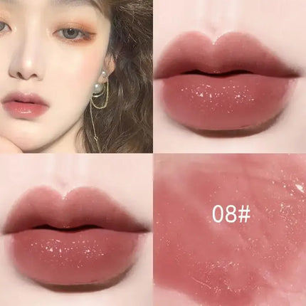 Water Light Lip Gloss Waterproof Lasting Crystal Glossy Lip Glaze Mirror Nude Liquid Lipstick Women Lips Makeup Cosmetics Tools