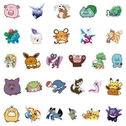 10/30/50/100pcs Pokemon Art Graffiti Stickers Classic Cartoon Decal DIY Motorcycle Helmet Guitar Waterproof Cute Pikachu Sticker