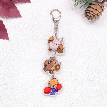 Pokémon Pikachu Bulbasaur Gengar Squirtle Car Keychain Accessories Acrylic Charms Pendant For Bag Key Holder Backpack Decoration