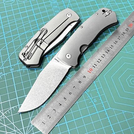 Free Wolf FC-186 Pocket Folding Knife Real D2 Blade Titanium Alloy Handle Ceramic Bearing Camping  Outdoor EDC Utility Knife