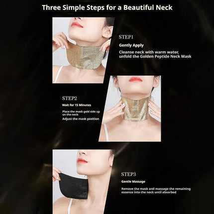 Honeycomb Neck Mask Golden Moisturizing Neck Pads, Firming & Lifting Treatment Neck Masks Beauty Necks Skin Care Products