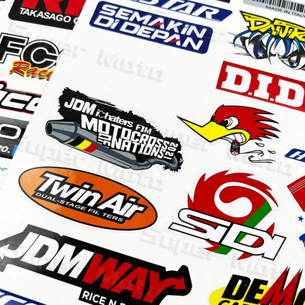 Motorcycle Stickers Racing Sponsor Logo Decor Helmet Fuel Tank Body Side Strips Decals Waterproof For Honda Suzuki BMW Yamaha