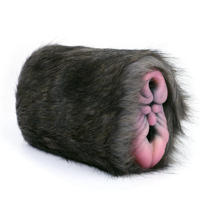 ELKKOST Silicone Animal Fantasy Male Masturbator with Fur Pocket Stroker Pussy Penis Sleeve Fake Vagina Anal Sex Toys for Men