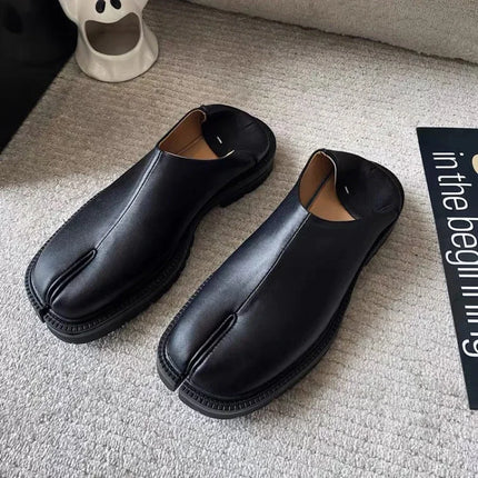 Chunky Platform Slip-on Tabi Loafers Women Brand Designer Split Toe Size 35-45 Unisex Concise Fashion Pig Trotter Shoes 2025
