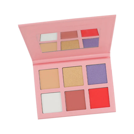 DIY 6-color Private Label Blush Highlight Powder Concealer Contour Palette Custom Bulk Waterproof Matte Makeup 3-color Package