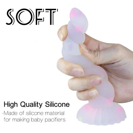 NEW Luminous Anal Plug Female Masturbator Expansion Anal Dildos for Women Soft Silicone Butt Plug Gay Sex Toys Prostate Massager