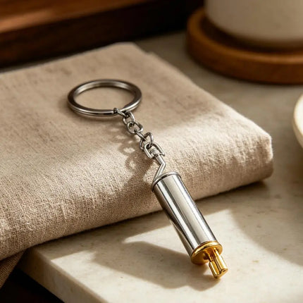 Alloy Keychain Car Exhaust Pipe Keychain Unique Pendant Keychains for Car Backpack Accessories Gifts for Men Car Enthusiasts