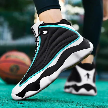 Hot Sale Basketball Shoes Men Women High Top Leather Outdoor Sport Shoe Unisex Anti-Slippery Basketball Boots Couples Sneakers