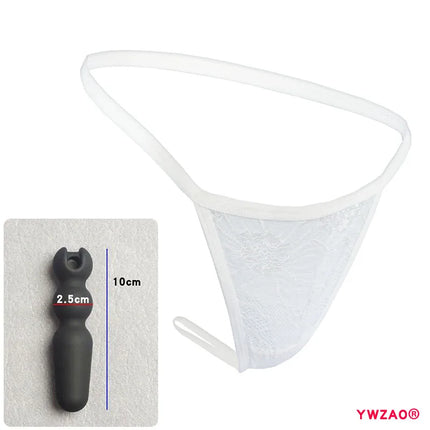 YWZAO Fisting Panties Adult Anal Invisible Thong Butt Plug Ass Erotic Lingerie For Ladies Toys Anus Dildo N11 White Combination