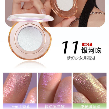Romantic Beauty Iluminador Maquillaje Chameleon Highlighter Eye Palette High gloss Powder Body and Face Pearl Brightening
