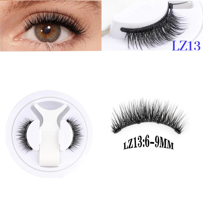 3D Fluffy Mink Magnetic Lashes Kit - 1 Pair Winged Anime Natural False Eyelash Extension No Glue Needed Magnet Band Makeup Tool