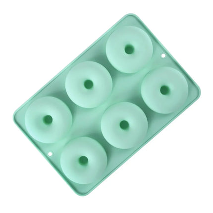 6 Hole Silicone Donut Mold Cake Mold Non Stick Bagel Pan Pastry Chocolate Muffins Donuts Heat Resistant Kitchen Accessories Tool