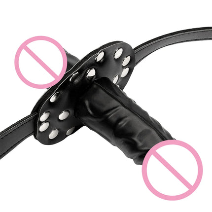 Double-Ended Mouth Gag Strapon Dildo Plug Bdsm Bondage Deep Throat Penis Harness Erotic Product Sex Toys for Couples Adult Games