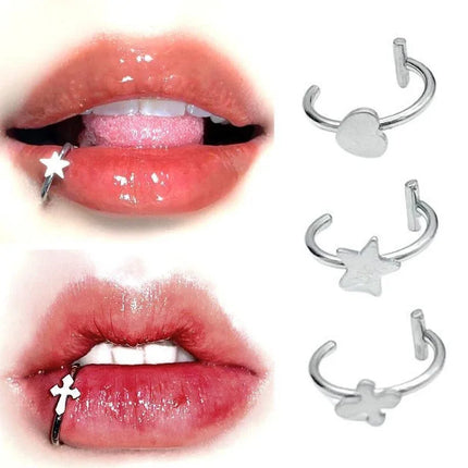 1Pc Stainless Steel Fake C Clip Lip Ring labret piercing  Earring Fake Nose Piercing Women Body Jewelry Non-Pierced