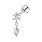 Pin-L-Silver / 20G 0.8x5mm