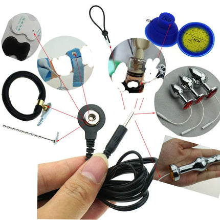 Electro Shock Wire For Strongest BDSM Power Box,Electric Stimulate Massage Therapy Power Host,Medical Couple Sex Toy Accessories