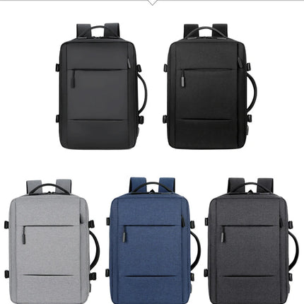 Classic Travel Backpack Men Business Backpack School Expandable USB Bag Large Capacity Laptop Waterproof Fashion Backpack