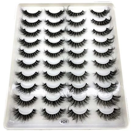 20 pairs 3D Mink Lashes Natural False Eyelashes Dramatic Volume Fake Lashes Makeup Eyelash Extension Silk Eyelashes
