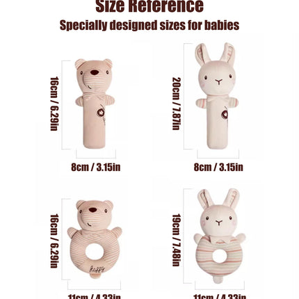 1PCS 0-6 months Baby Hand Shaker Newborn Comfort Toy Baby 0-1 Year Old Toy Baby Stick and Round Rattle