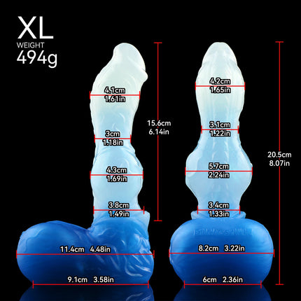 ELKKOST Large Knot Fantasy Dog Dildo with Suction Cup Size S M L XL Silicone Anal Plug Sex Toys For Women Men Vagina Stimulate