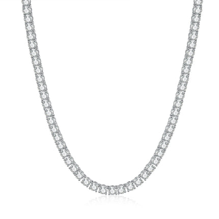 Bulk Hip-Hop Moissanite Tennis Necklace, PT950 Platinum, High-End Aesthetic for Men and Women, Luxury Jewelry