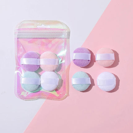 Velvet Mini Finger Puff Detail Makeup Setting Powder Sponge Face Concealer Blending Cosmetic Puff Makeup Tool Random Colors