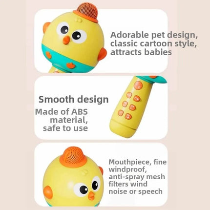 Cute Children Wireless Microphone Music Handheld Kids Microphone with Speaker Educational Toys Rechargeable