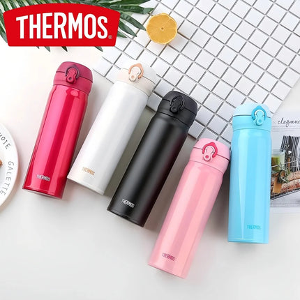 THERMOS 350/500ML Water Bottle Vacuum Flask Stainless Steel Thermal Mug, Hot Cold Keep 6-12H,Leakproof for Office Outdoor Travel