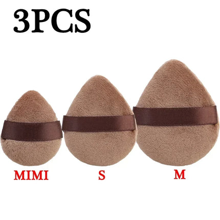 Dual Use Powder Puff Triangle Cosmetic Puff Soft Makeup Sponge for Face Eye Contouring Washable Velvet Puffs Make Up Accessories