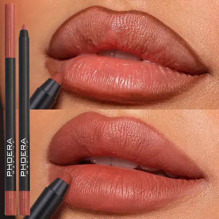 Long Lasting Lip Liner Colorful Matte Lip Liner Pencil Contour Tint Lipstick Tattoo Non-stick Cup Moisturizing Makeup Cosmetic