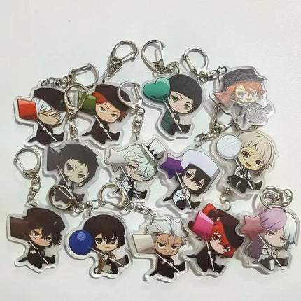 Anime Bungou Stray Dogs Arcylic Keychain Atsushi Nakajima Dazai Flower Key Chain Women Men Accessories Bag Pendant Chaveio Gifts