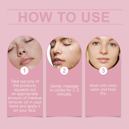Gentle Makeup Remover Oil Effectively Remove Facial Makeup Deep Cleaning Pores Suitable for All Skin Types Soothing Cleaning Oil