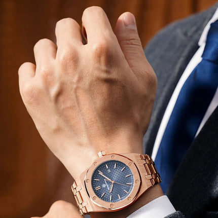 PAAZOMU Luxury Business Men's Wristwatch Waterproof Luminous Date Men's Watch Stainless Steel Fashion Quartz Watches For Men Reloj