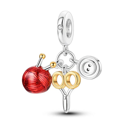 Charms Plata De Ley 925 Red Color Series Charm Red Elephant Animal Fruit Beads of Original Fits Women Anniversary Jewelry Charms