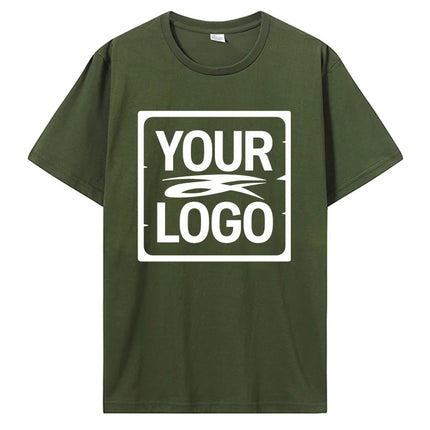 Customized Printed T-Shirt Tees DIY Your Own Design Like Photo Or Logo White T-Shirt Fashion Custom Men's Tops T-Shirt Clothing