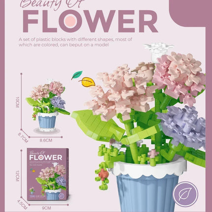 KNEW BUILT Eternal Rose Micro Mini Building Block Flower Toy-Ever-Blooming without Wither,Ideal Valentine's Day Gift for Girls